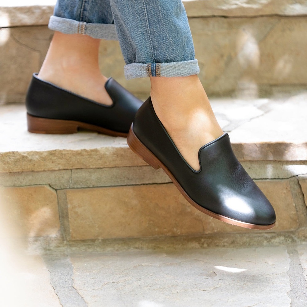 New no box woman’s Nisolo x‎ Anthropologie every day slip on loafers in black